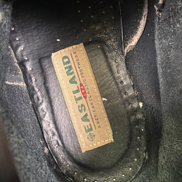 Eastland Buckle Strap Chukka Boots Men 13 Black Leather Engineer Lug Sole Vibram